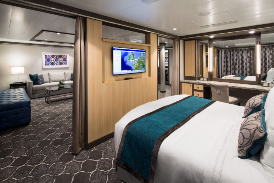 Wonder Of The Seas   Owners Suite Bedroom Oasis Class 